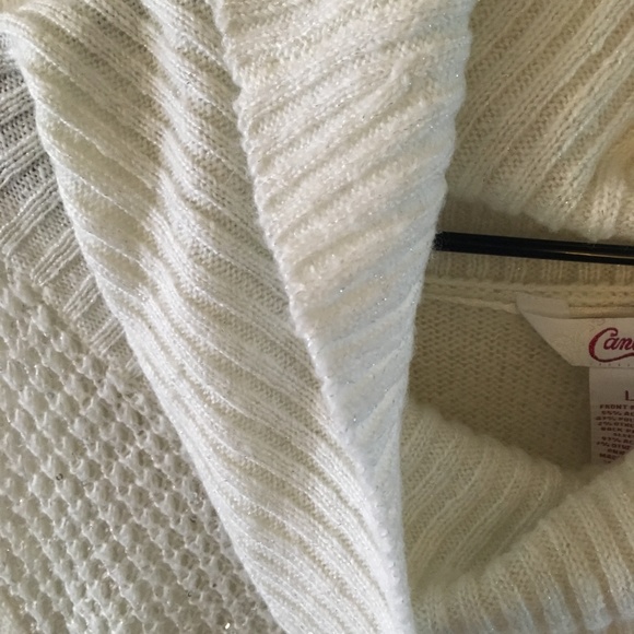 Candies Large White Knit Sweater - Picture 4 of 5